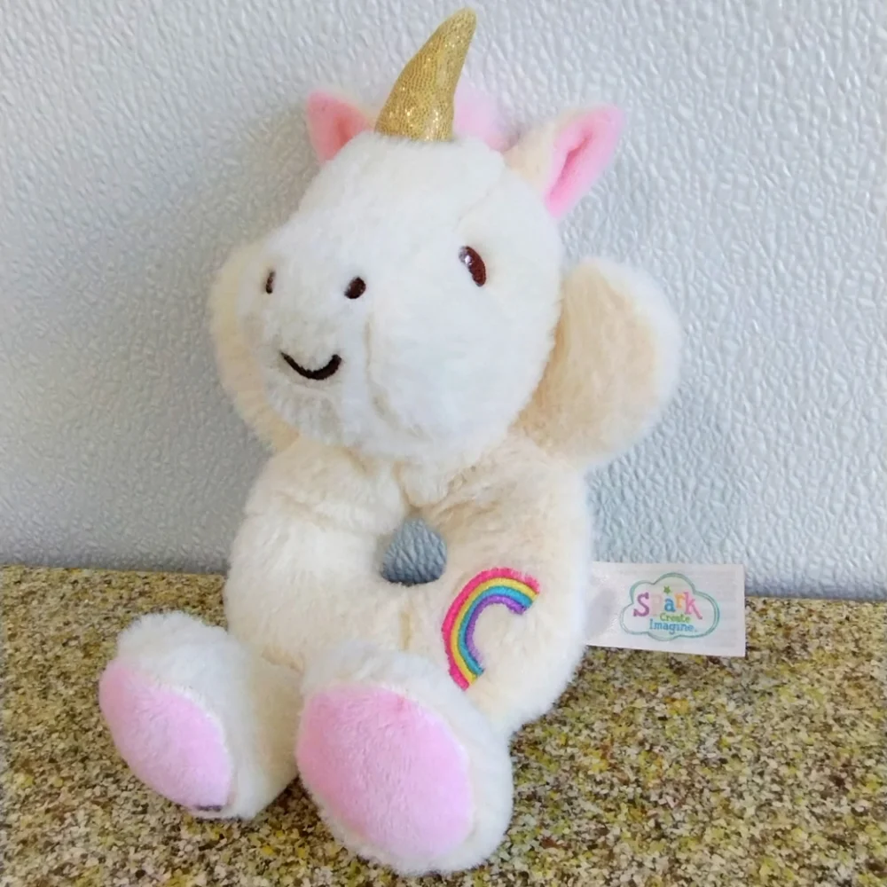 ÷Spark Lovey Security Plush Hand Rattle Unicorn Rainbow Infant Fairy Core Lovey - Picture 2 of 14